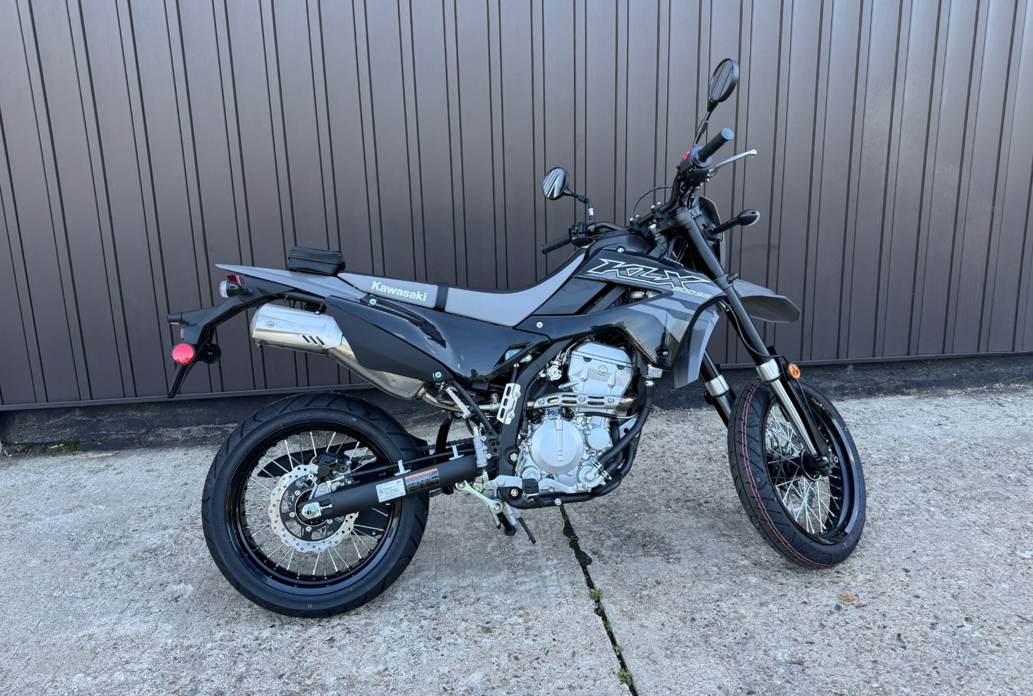 New 2026 Kawasaki KLX®300SM Battle Gray / Ebony | Motorcycles in