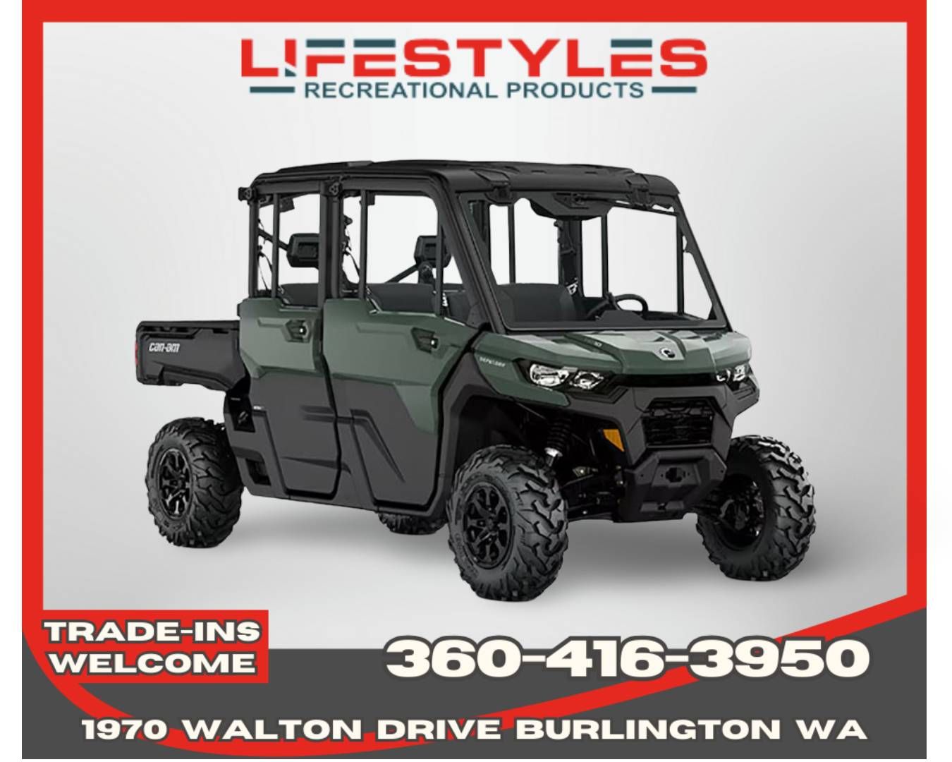 2026 Can-Am Defender MAX DPS CAB HD10 in Burlington, Washington - Photo 1