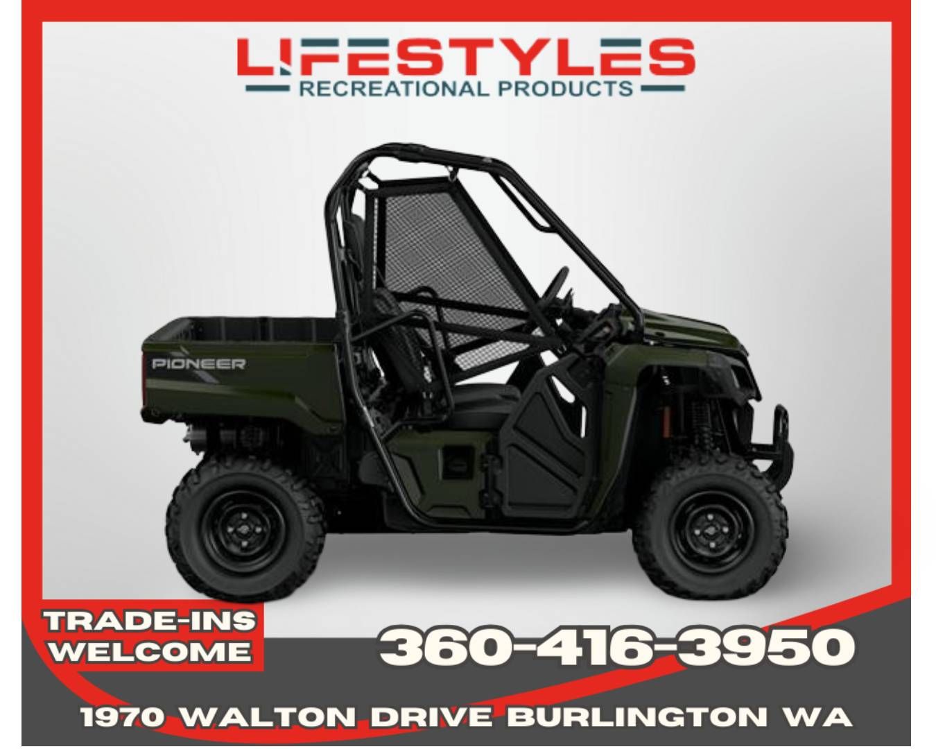 2026 Honda Pioneer 520 in Burlington, Washington - Photo 1