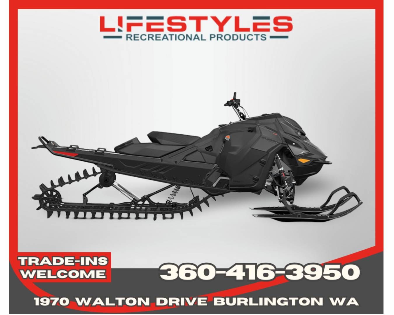 2026 Ski-Doo Summit Adrenaline w/ Edge Package 154 850 E-TEC Turbo R SHOT PowderMax X-Light 3.0 w/ FlexEdge in Burlington, Washington - Photo 1