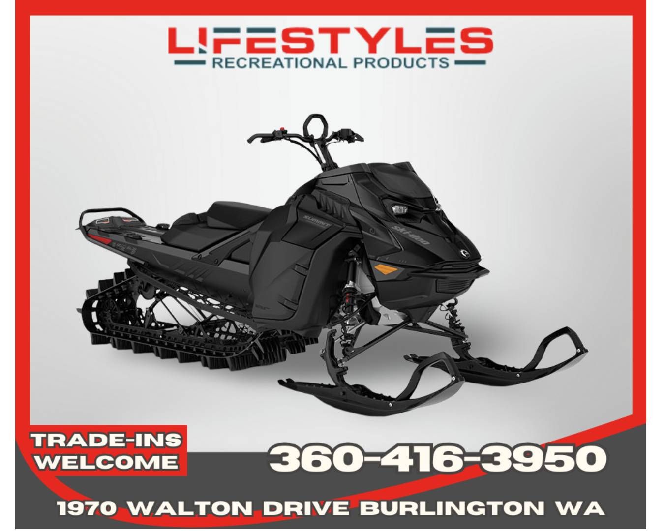 2025 Ski-Doo Summit Adrenaline w/ Edge Package 154 850 E-TEC SHOT PowderMax X-Light 3.0 w/ FlexEdge in Burlington, Washington - Photo 1