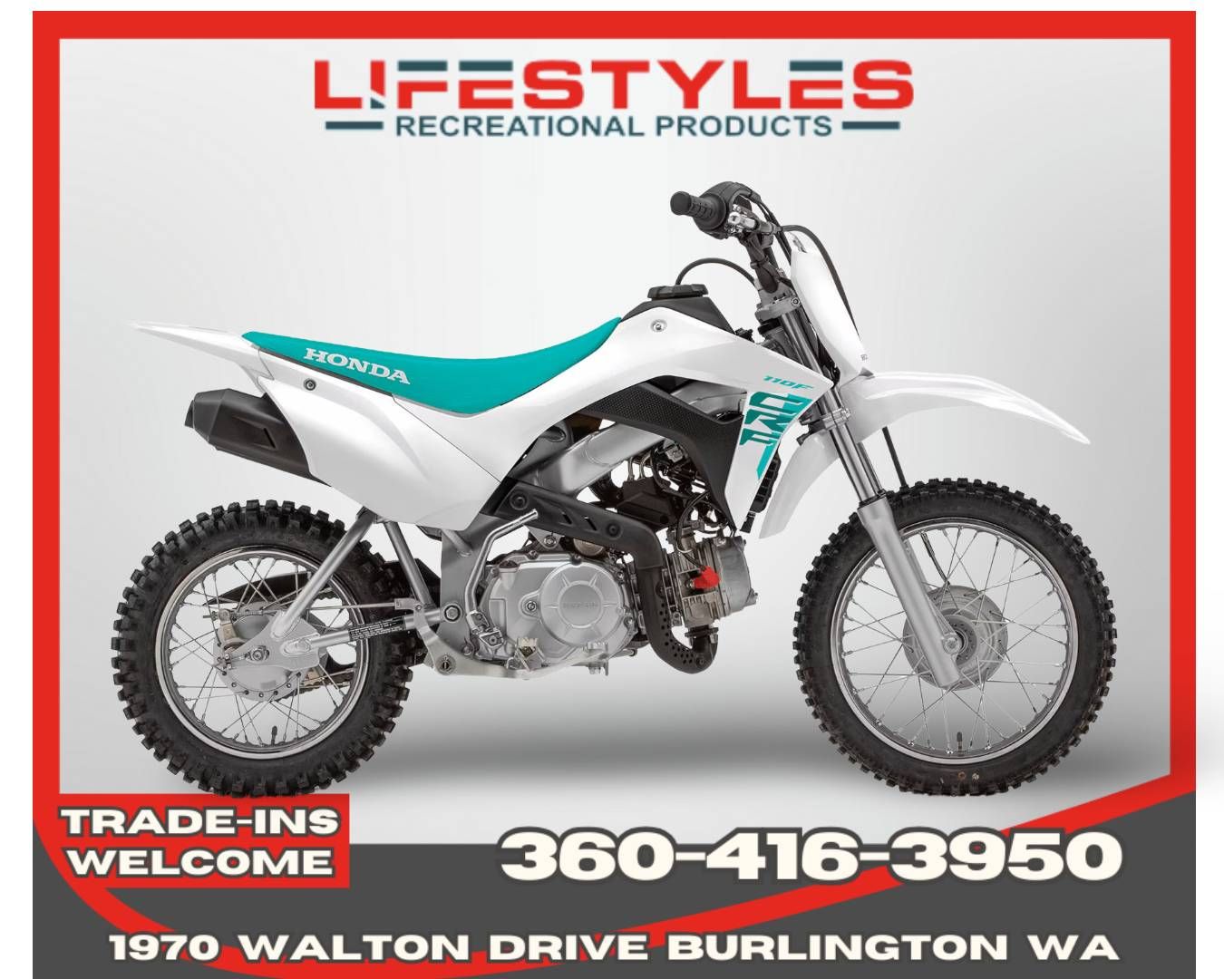 2026 Honda CRF110F in Burlington, Washington - Photo 1