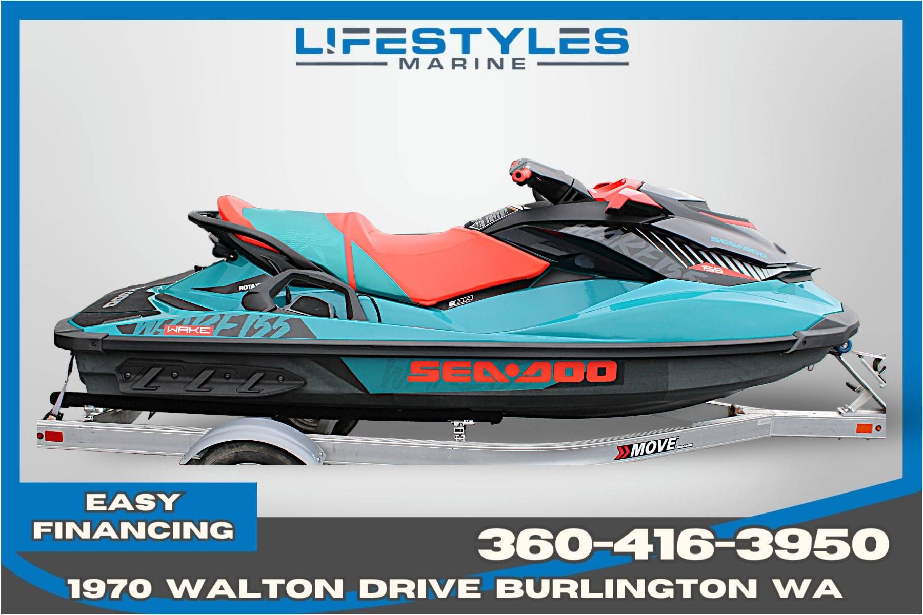 2018 Sea-Doo WAKE 155 in Burlington, Washington - Photo 1