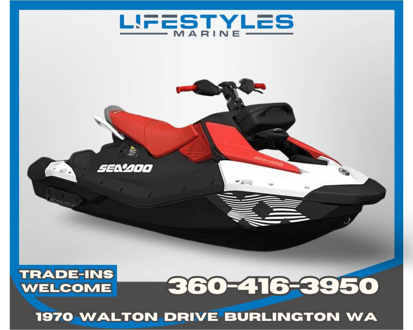 2026 Sea-Doo Spark Trixx for 3 + iBR and Audio in option in Burlington, Washington - Photo 1