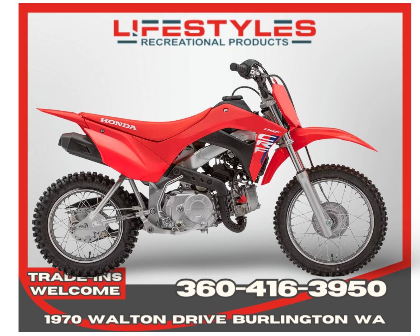 2025 Honda CRF110F in Burlington, Washington - Photo 1
