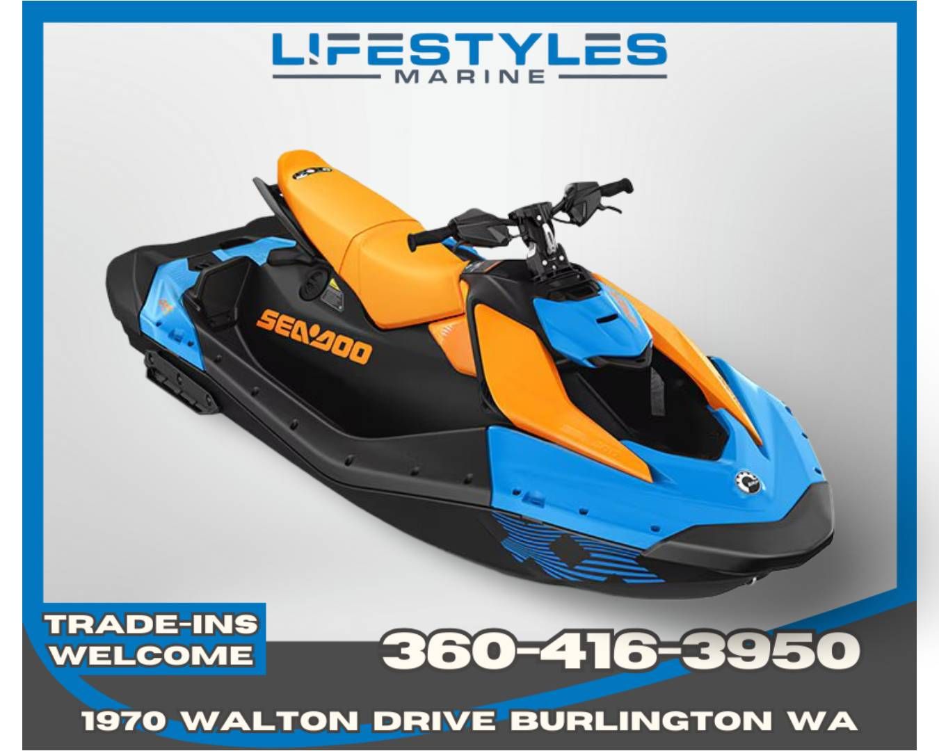 2026 Sea-Doo Spark Trixx for 3 + iBR in Burlington, Washington - Photo 1