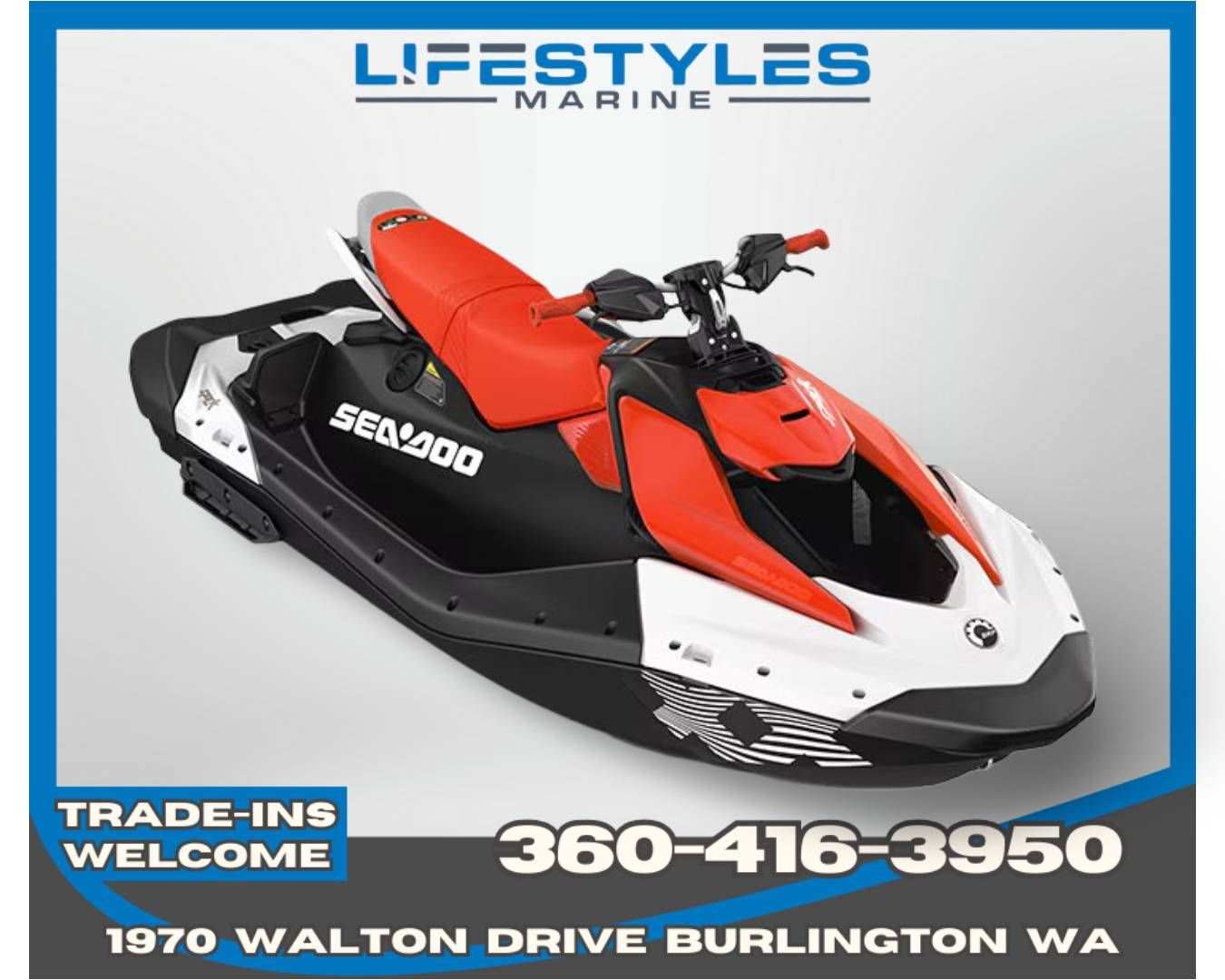 2026 Sea-Doo Spark Trixx for 3 + iBR in Burlington, Washington - Photo 1