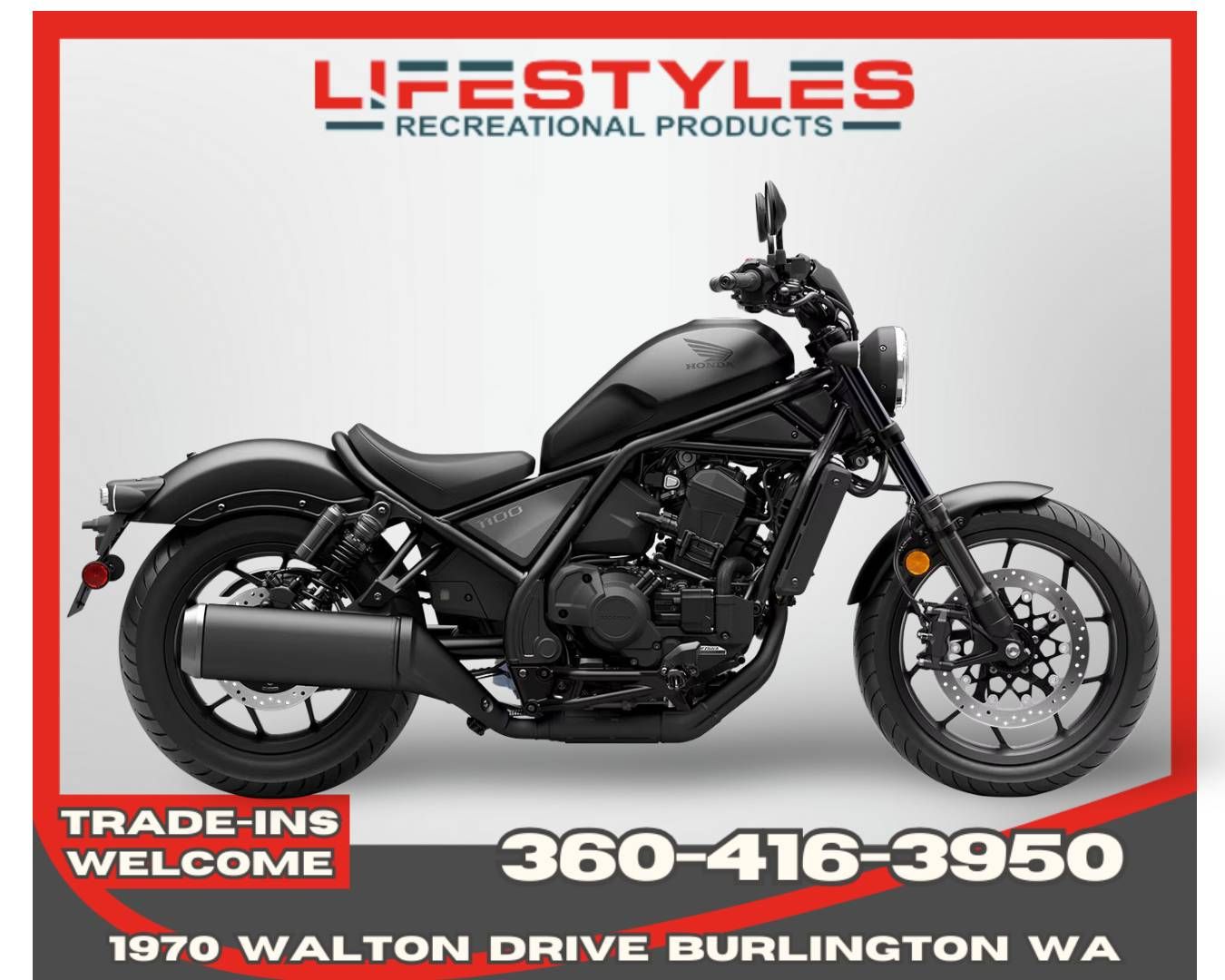 2026 Honda Rebel 1100 DCT in Burlington, Washington - Photo 1