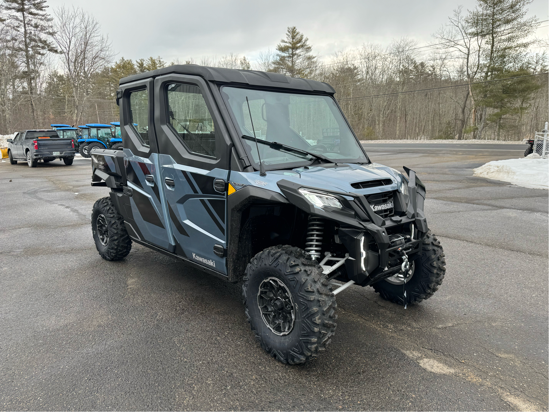 New 2025 Kawasaki RIDGE XR CREW Limited HVAC Metallic Bluish