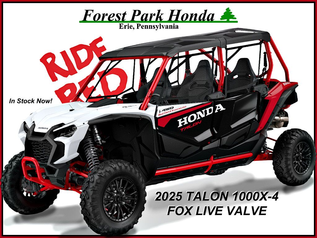 NO.4220　ＲＶＦ４００　水冷４サイクルＶ４エンジン　カーボンマフラー　レッド／ホワイト（ＯＫＩカラー）　☆彡 New 2024 Honda Talon 1000X-4 FOX Live Valve for Sale, Scottsdale
