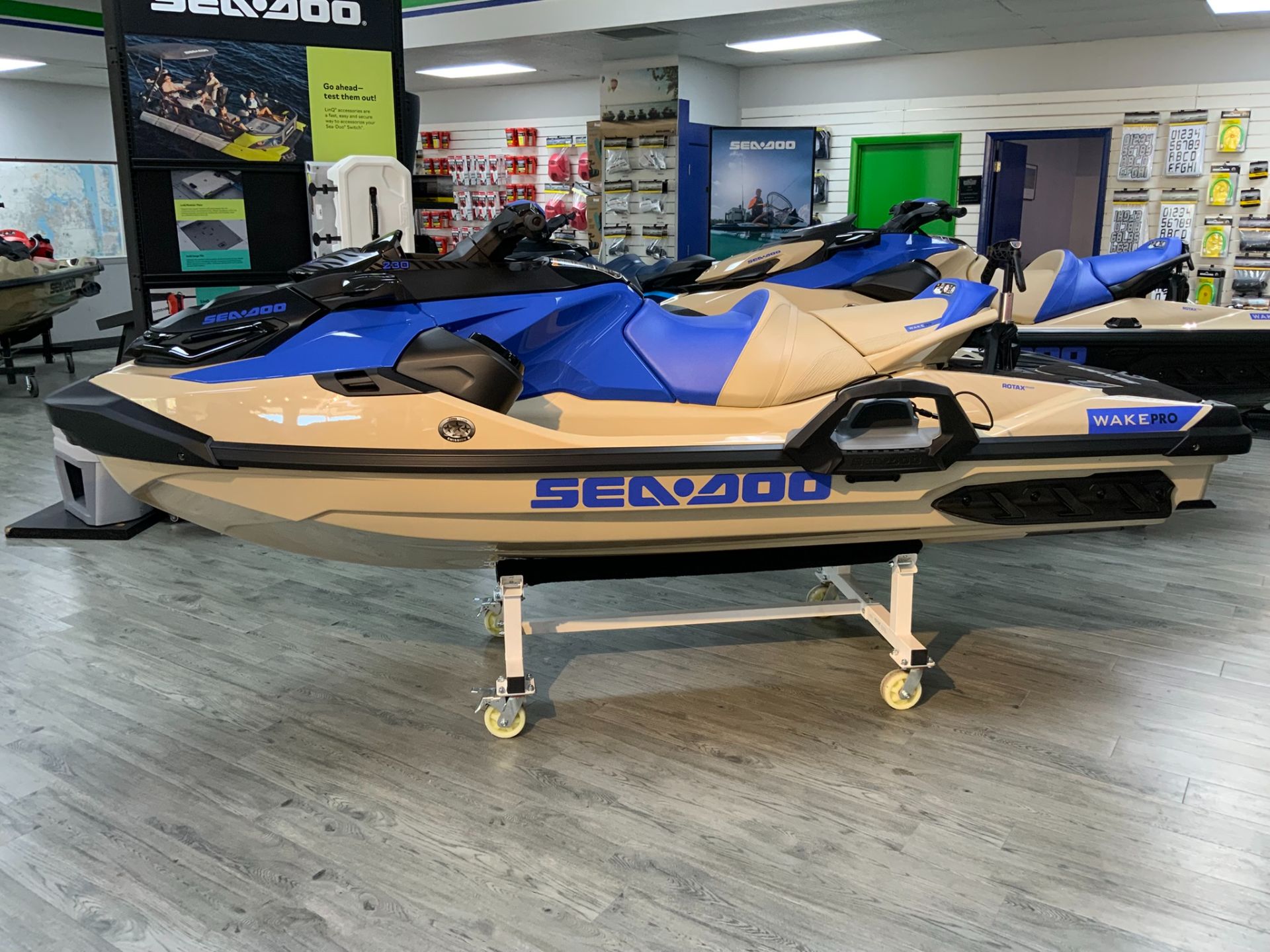 New 2025 Sea-Doo Wake Pro 230 Sand / Dazzling Blue Watercraft For 