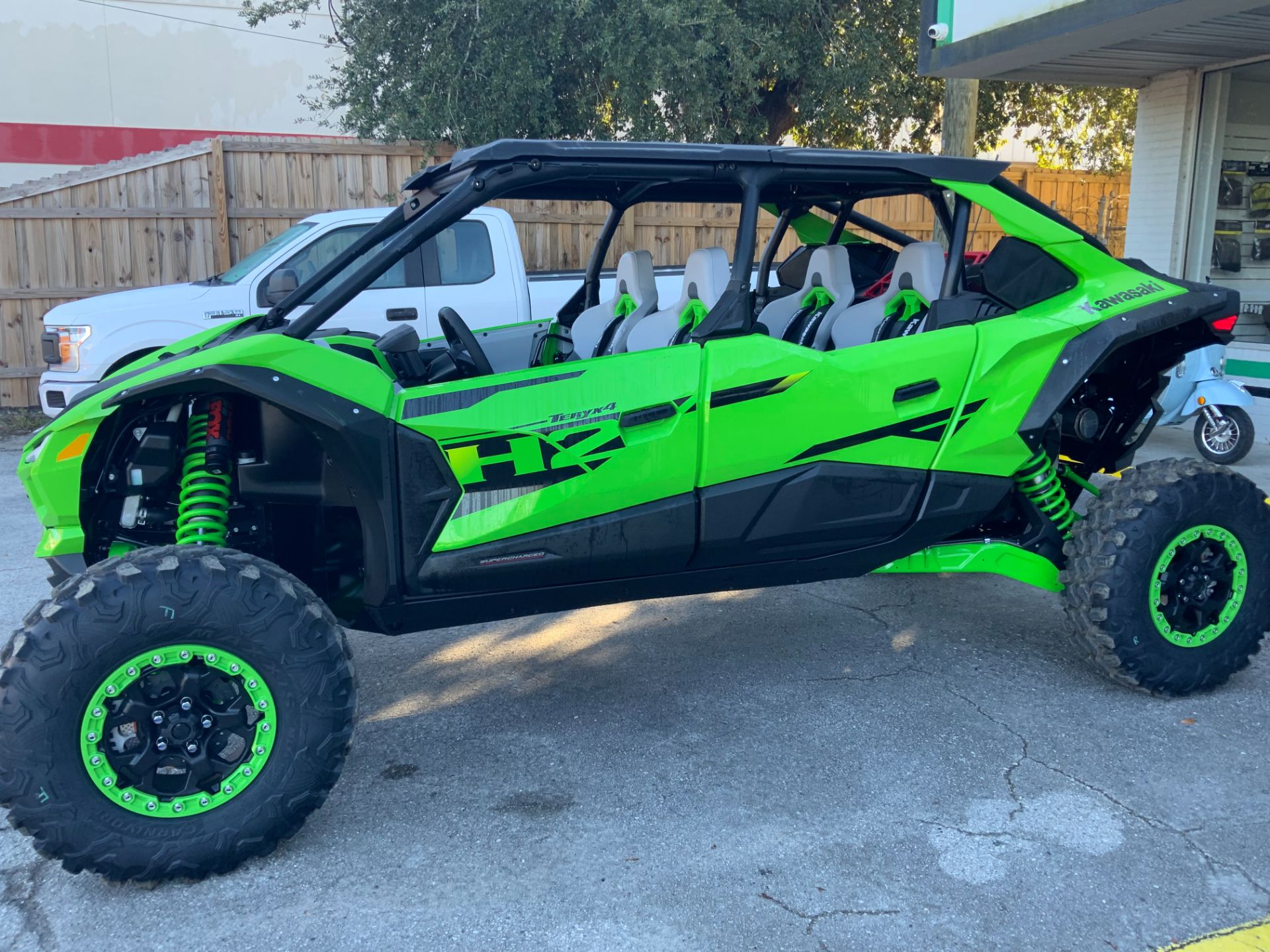 New 2026 Kawasaki Teryx®4 H2 Deluxe eS Lime Green / Flat Ebony