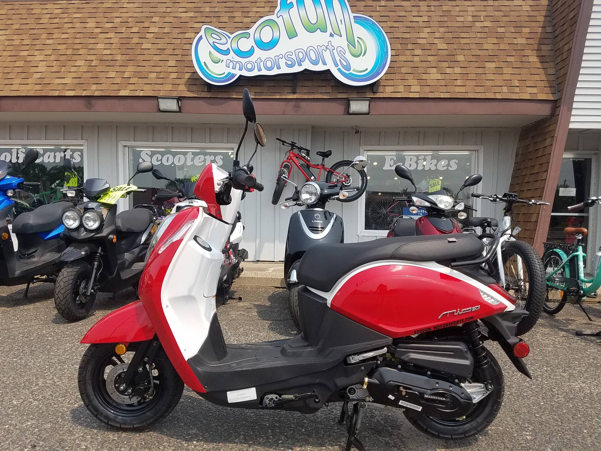 New 2021 SYM Mio 49cc Scooter Scooters in Forest Lake MN Chili Red