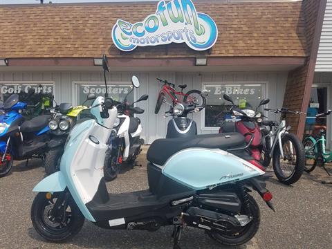 New 2021 SYM Mio 49cc Scooter Scooters in Forest Lake MN Sky Blue