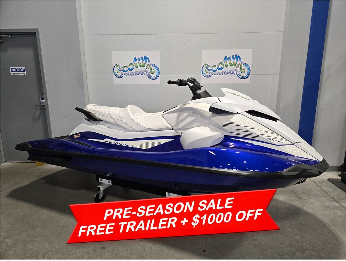 G ショートボード ホワイト/ブルー New 2025 Yamaha GP SVHO with Audio | Watercraft in Forest Lake MN