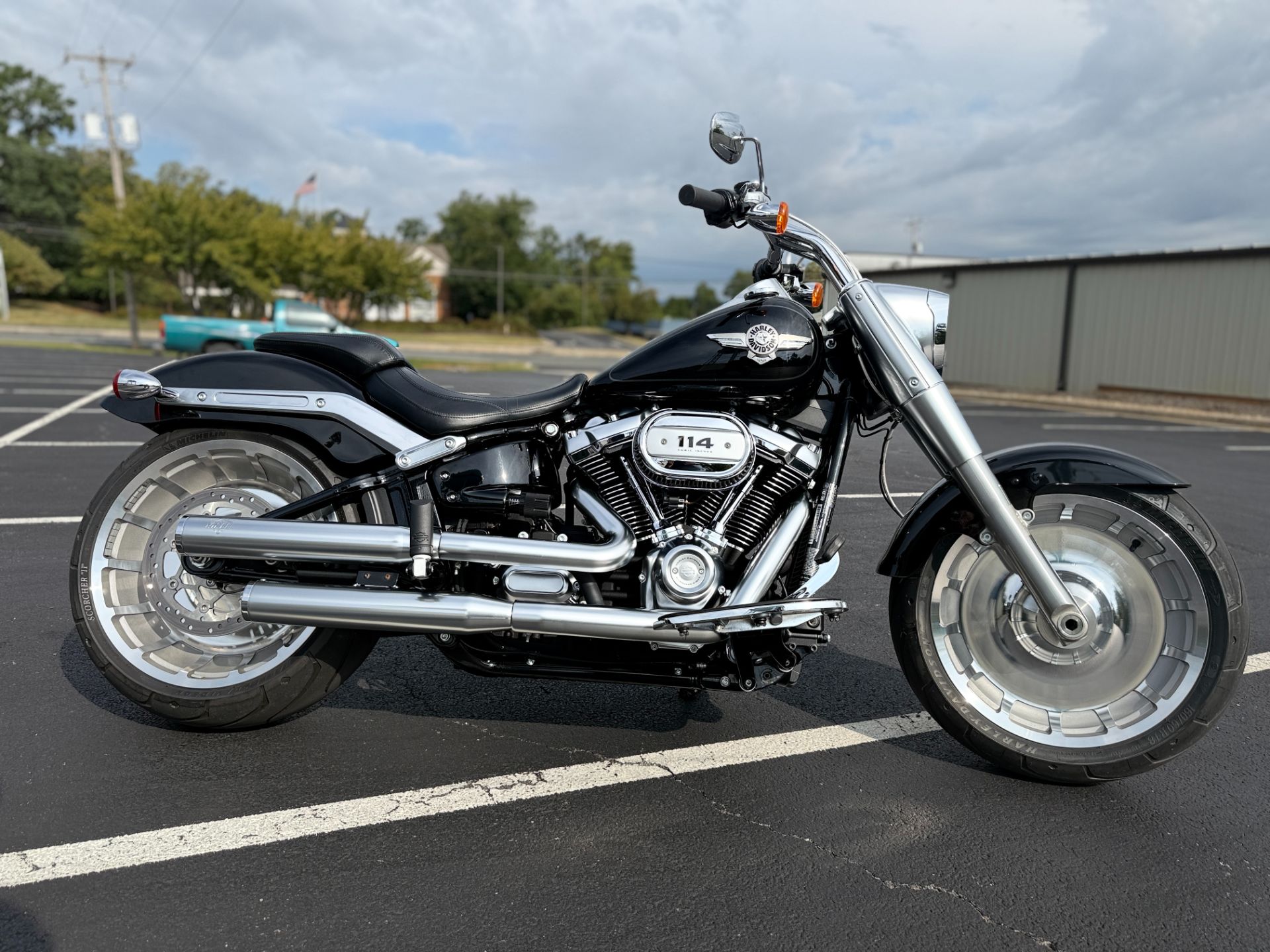 Used 2018 Harley-Davidson Fat Boy® 114 Vivid Black Motorcycles