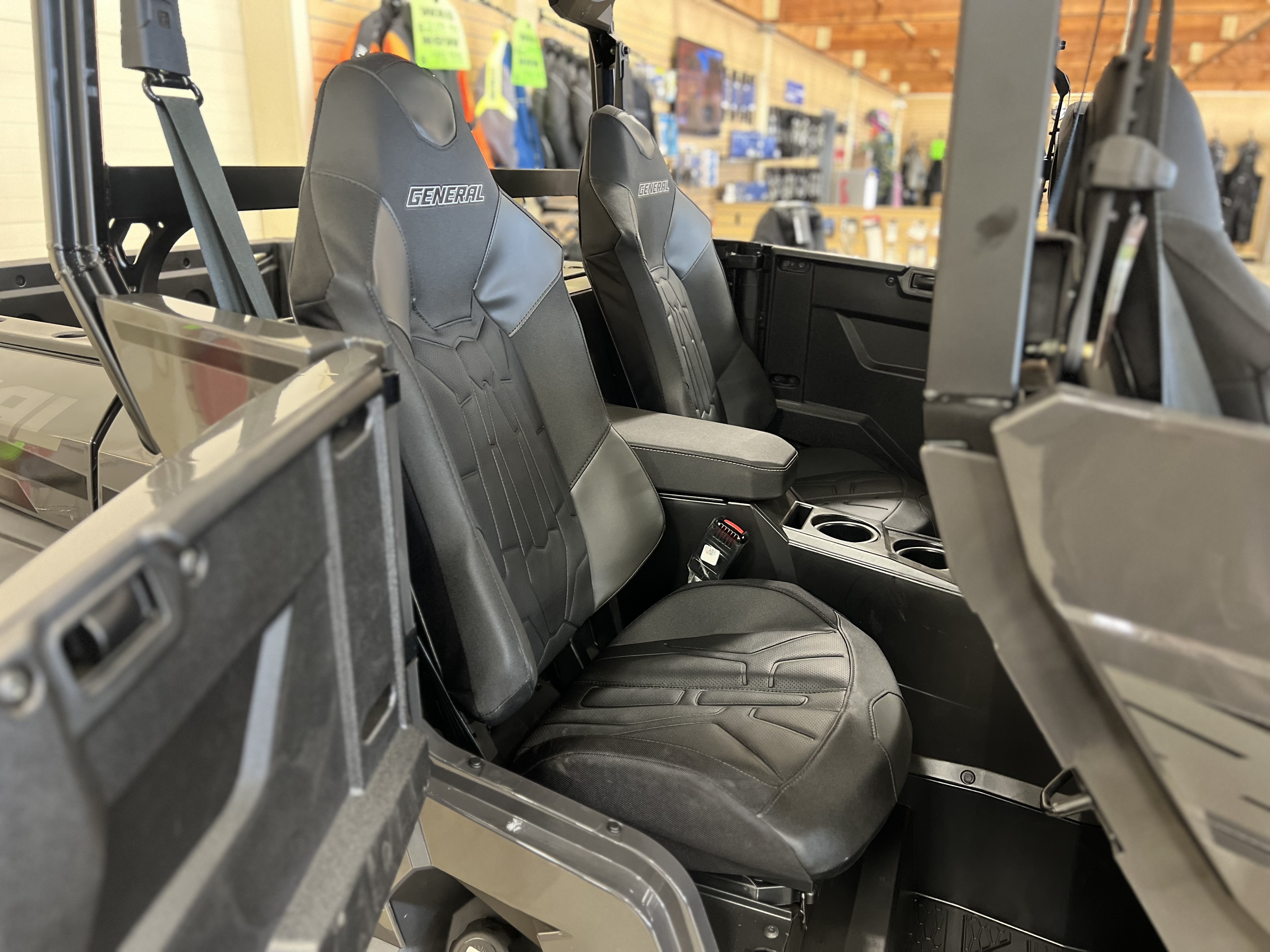 2026 Polaris General XP 4 1000 Premium in Super Graphite — front three-quarter view