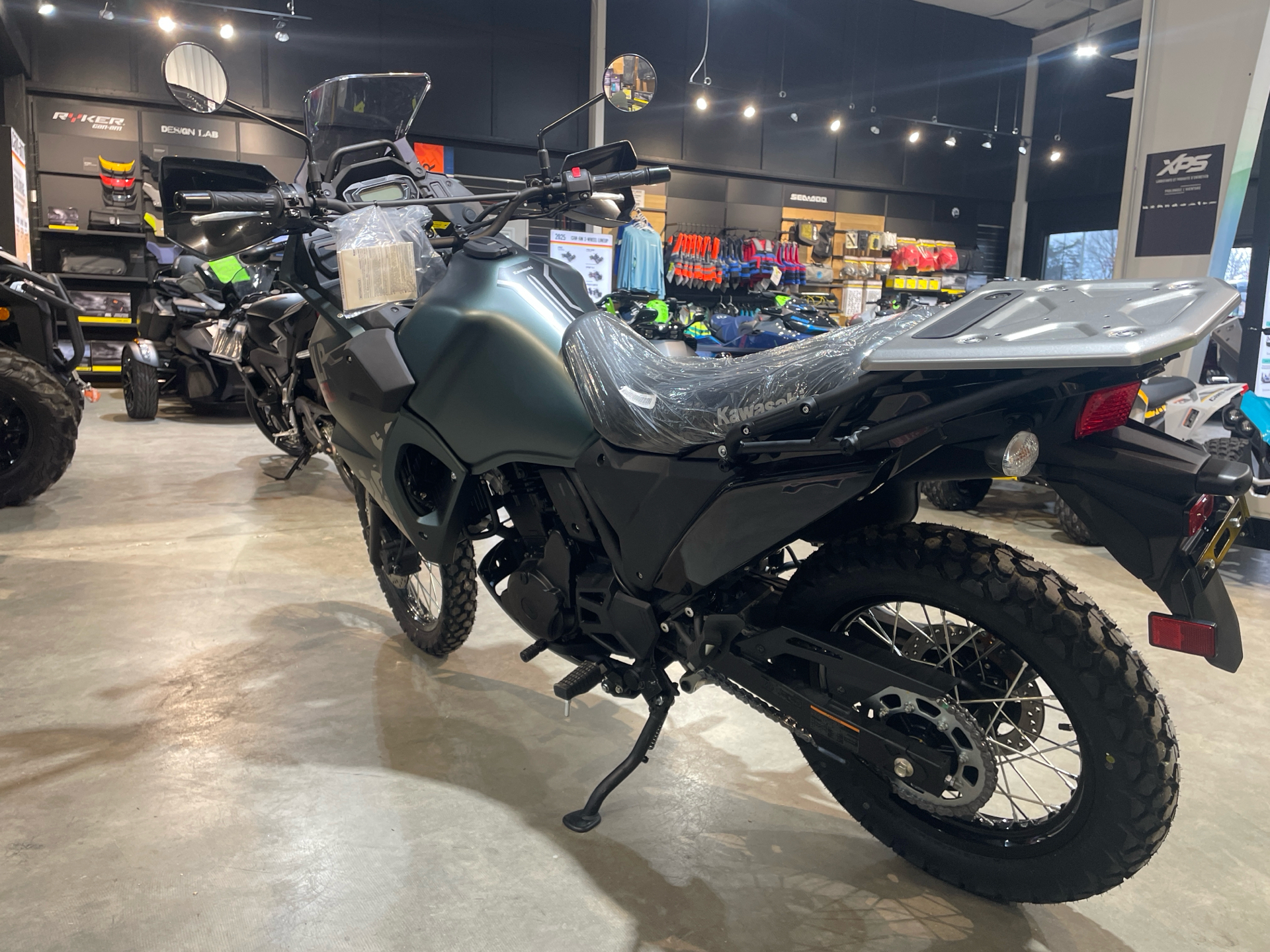 New 2025 Kawasaki KLR 650 S ABS Metallic Matte Old School Green