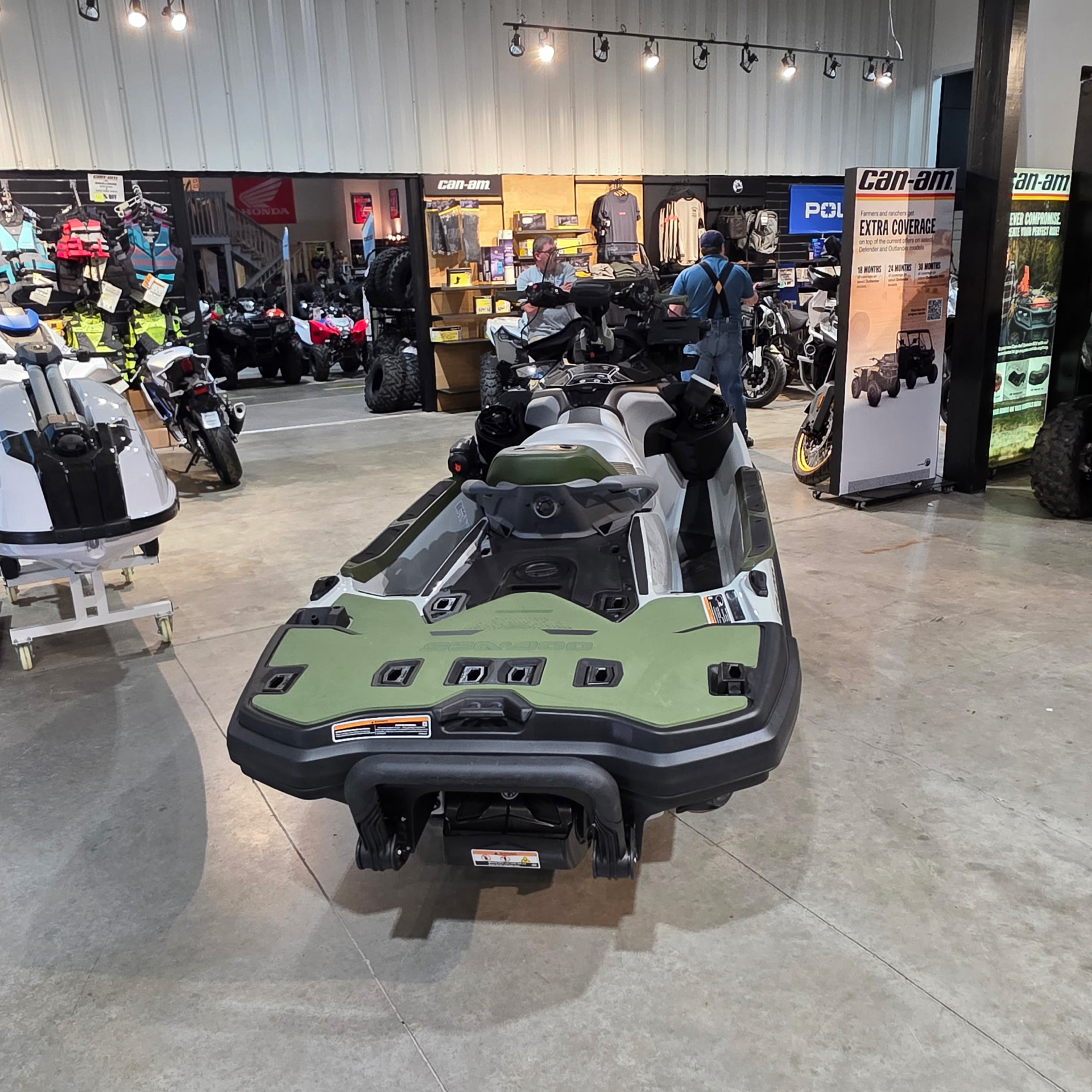 New 2025 Sea-Doo FishPro Apex 300 Shark Grey / Nori Green