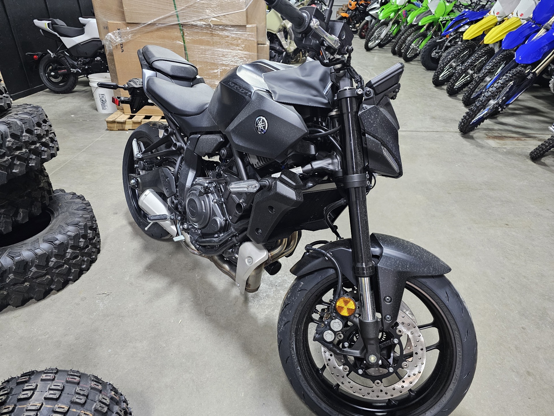 New 2025 Yamaha MT-07 Matte Charcoal Black | Motorcycles in