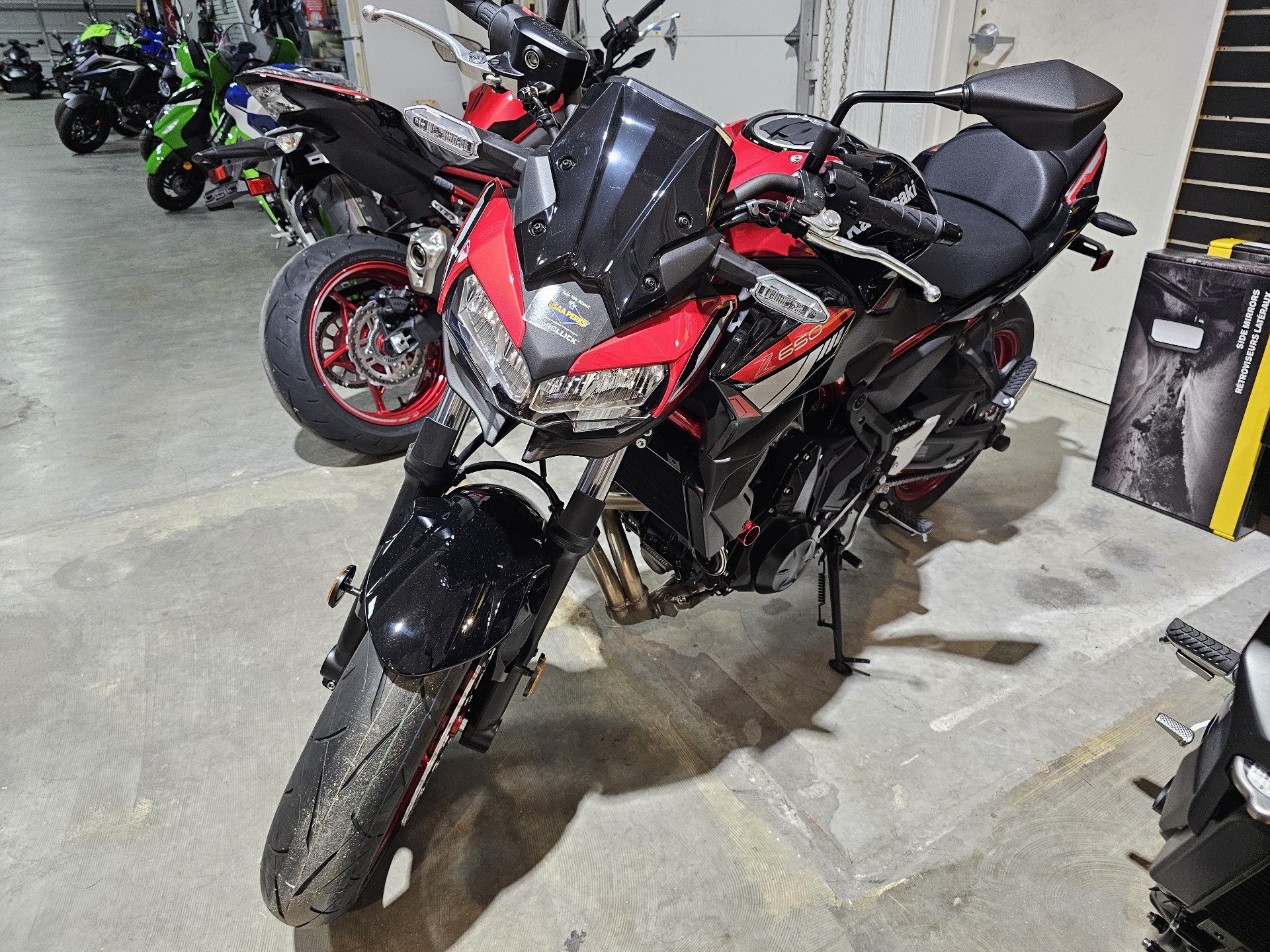 New 2024 Kawasaki Z650 ABS Candy Persimmon Red / Ebony