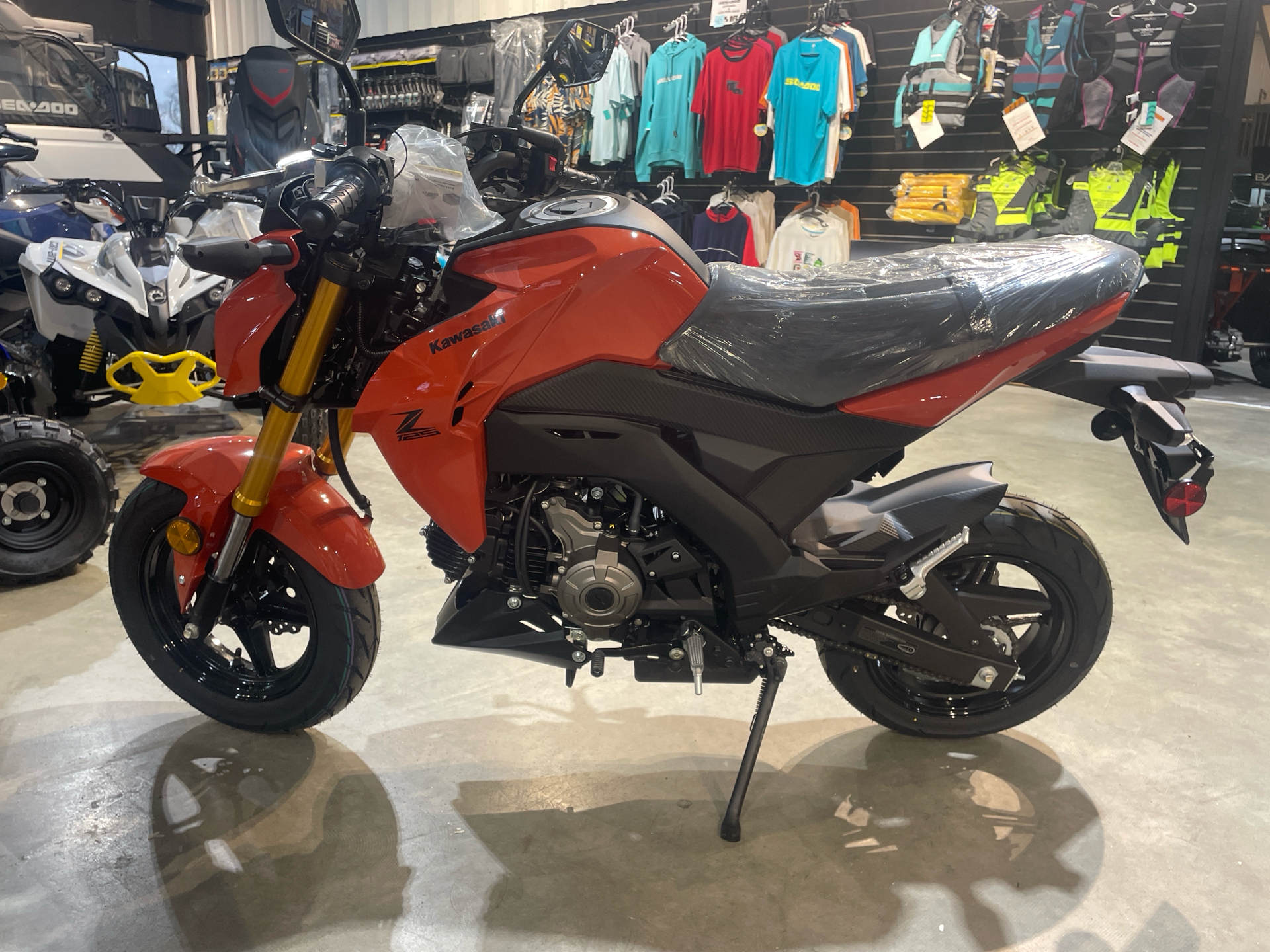 New 2025 Kawasaki Z125 Pro Pearl Lava Orange | Motorcycles in