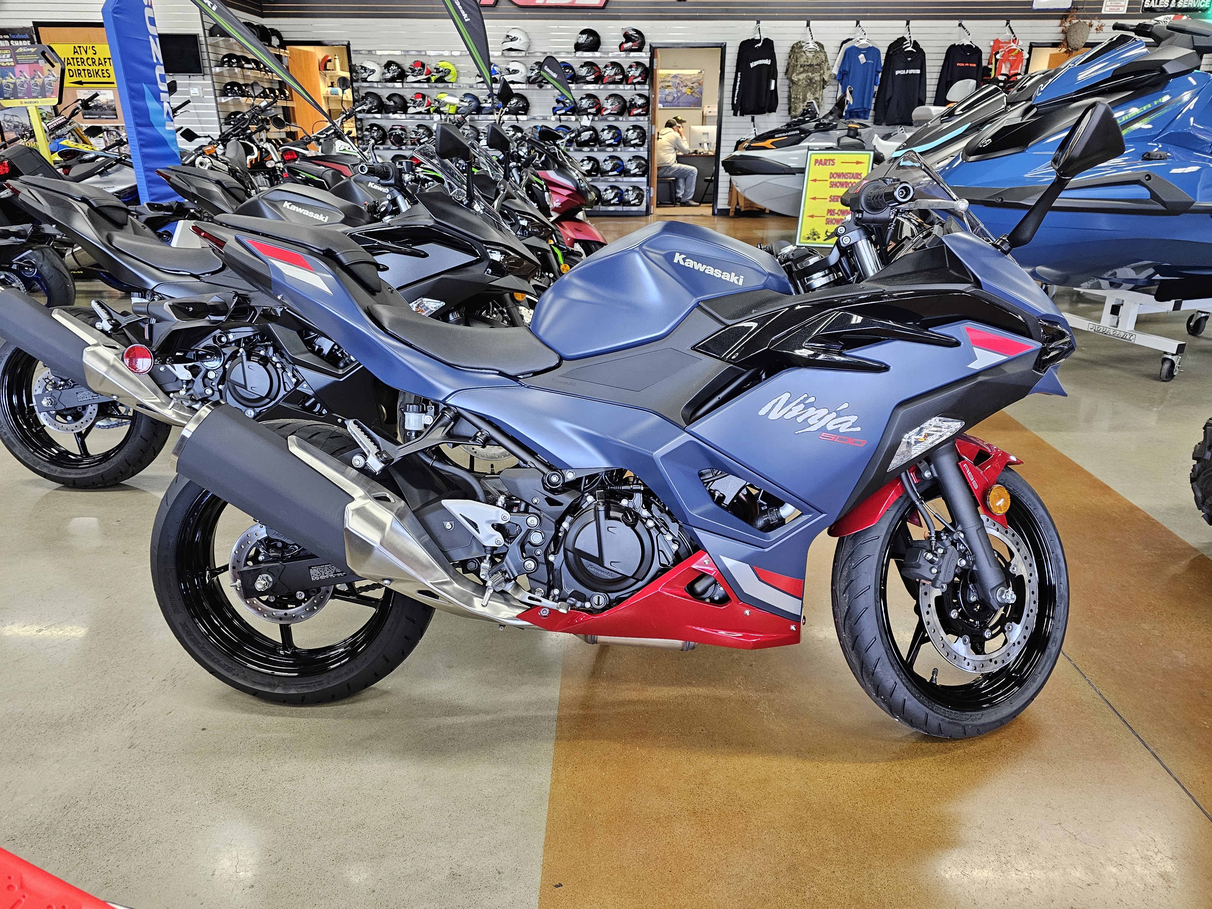 New 2026 Kawasaki Ninja 500 ABS Metallic Matte Twilight Blue