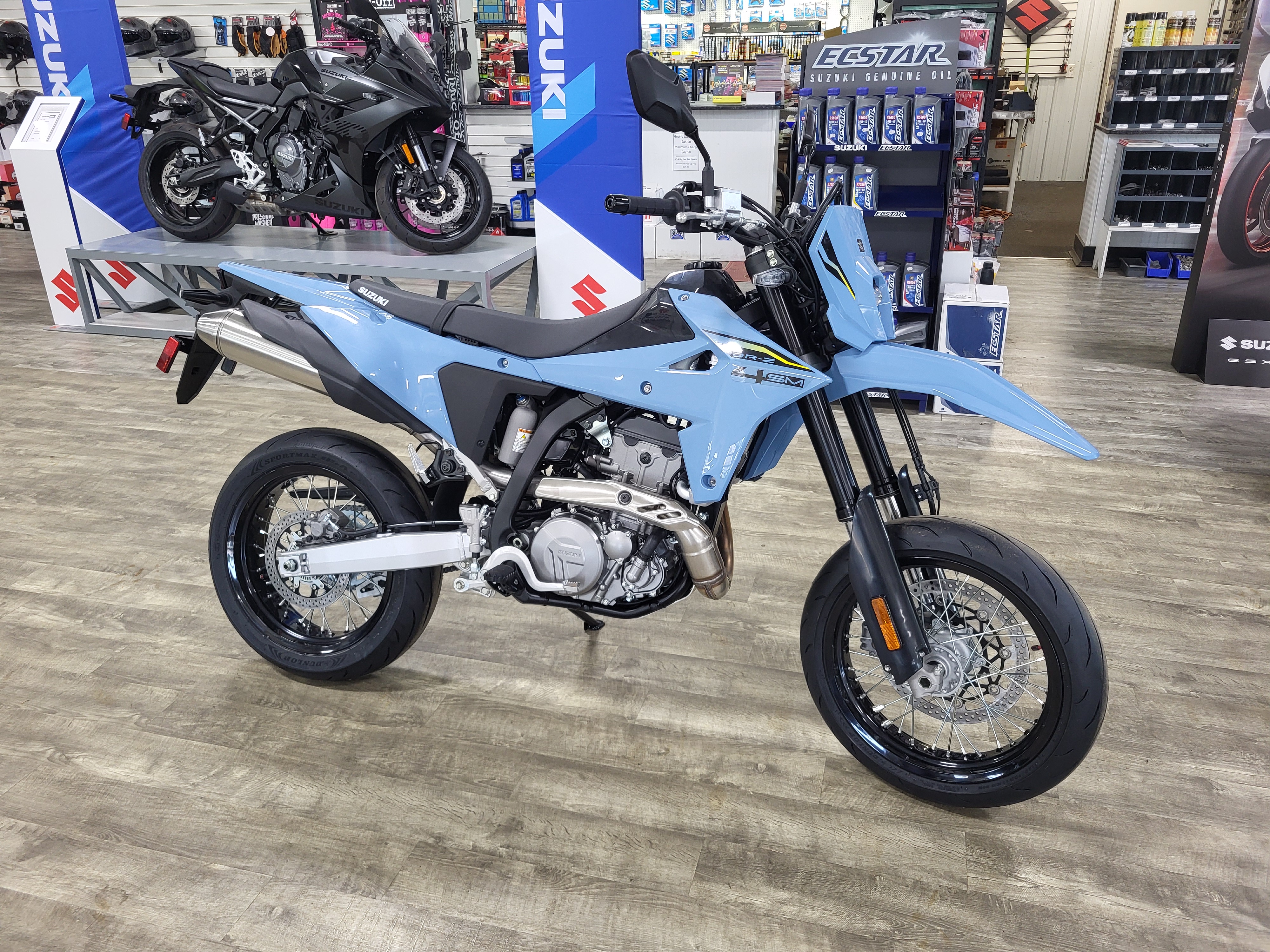 New 2025 Suzuki DR-Z4SM Sky Gray | Motorcycles in Jasper IN | DR