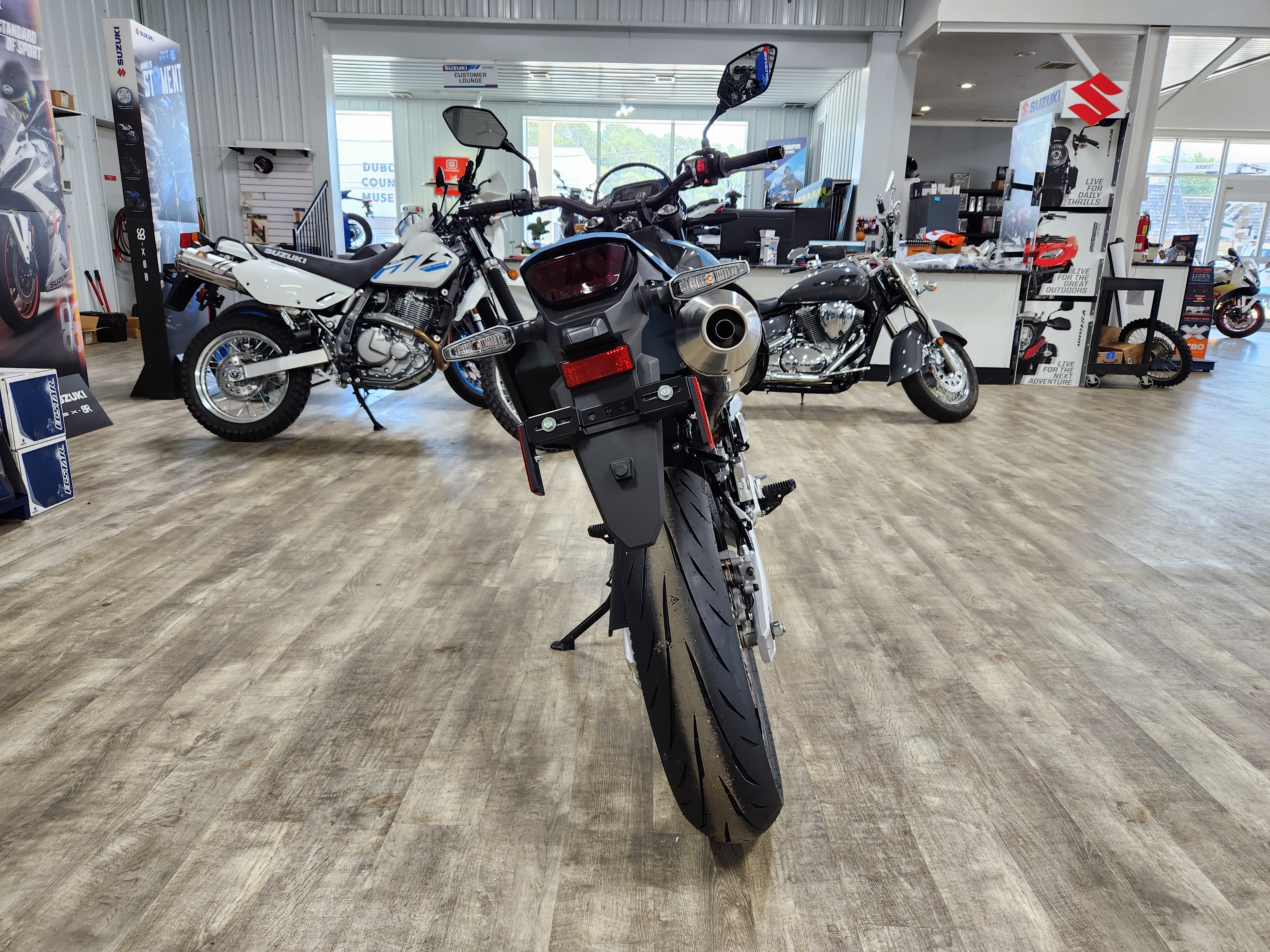 New 2025 Suzuki DR-Z4SM Sky Gray | Motorcycles in Jasper IN | DR