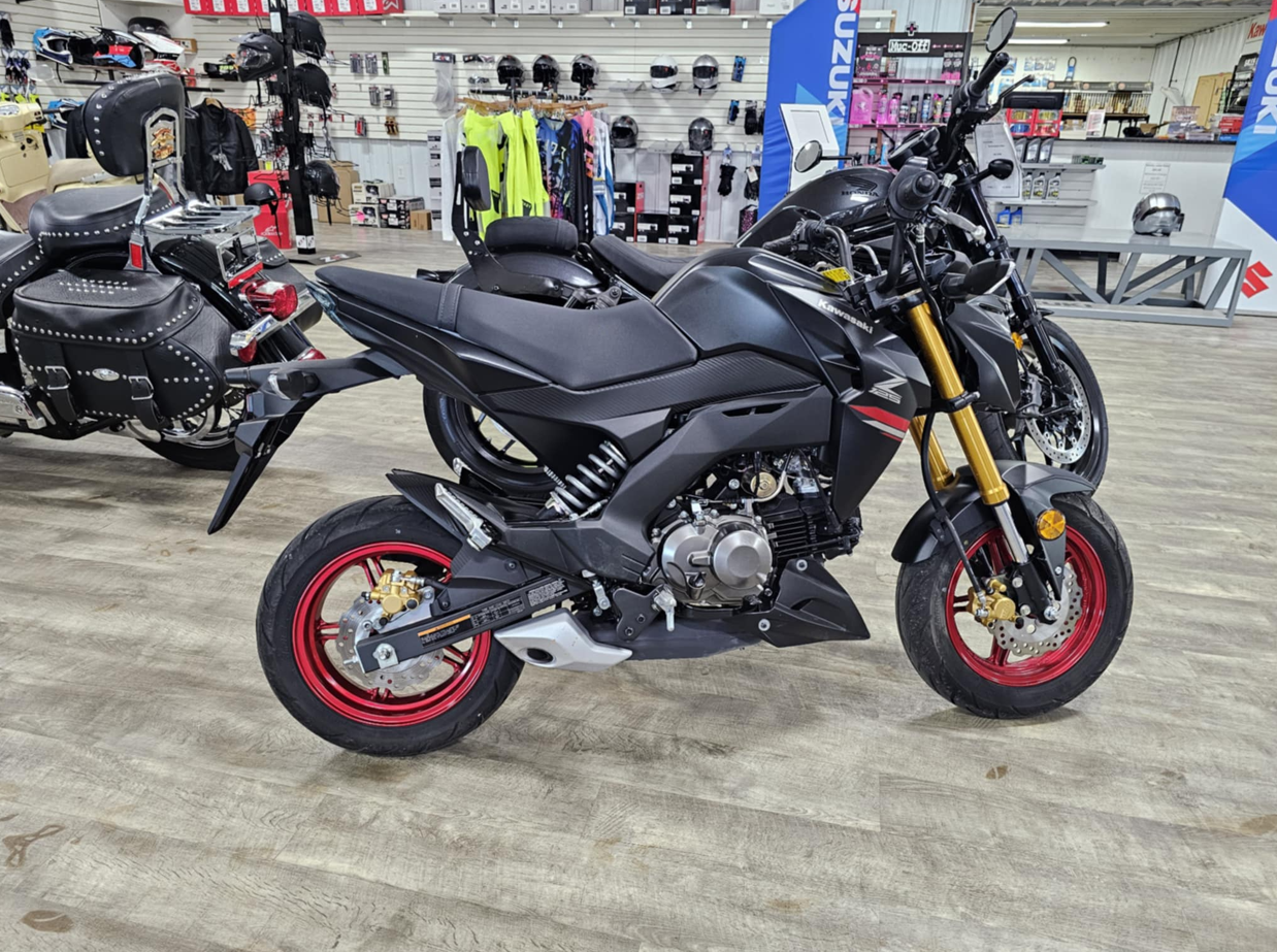 Used 2022 Kawasaki Z125 Pro Metallic Flat Spark Black