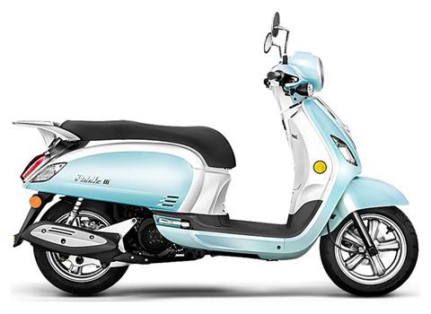 sym様 New 2022 SYM Fiddle III 200i | Scooters in Kailua Kona HI | BLUE/WHITE