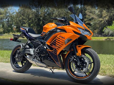 Used 2025 Kawasaki Ninja 650 ABS Candy Steel Furnace Orange