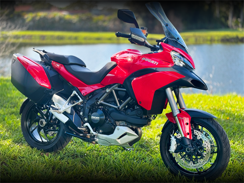 Used 2015 Ducati Multistrada 1200 Red Motorcycles in North Miami