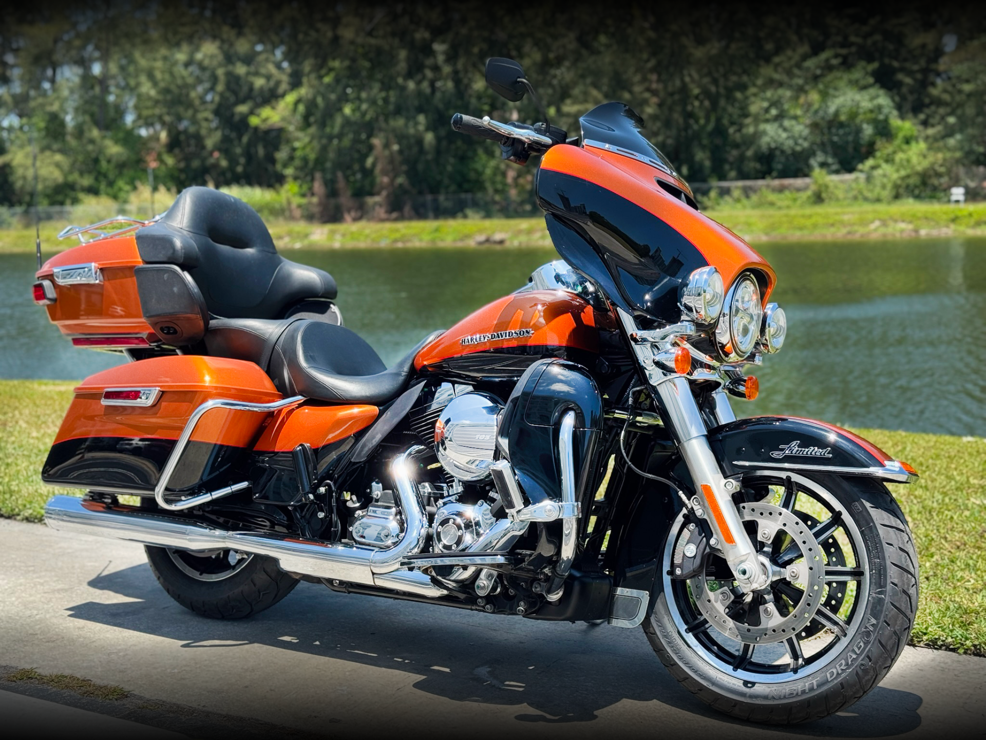 Used 2015 Harley-Davidson Ultra Limited Low Amber Whiskey Vivid