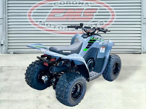 New 2025 Kawasaki KFX®90 Battle Gray | ATVs in Corona CA | N/A