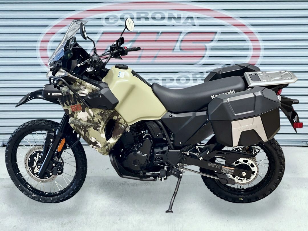 New 2025 Kawasaki KLR 650 Adventure ABS Cypher Camo Beige