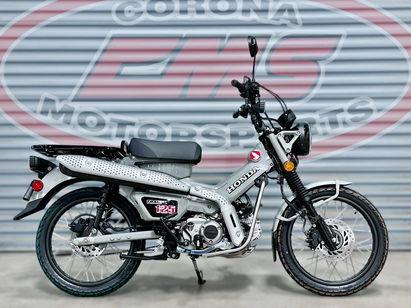 New 2025 Honda Trail125 Pearl Smoky Gray | Motorcycles in Corona