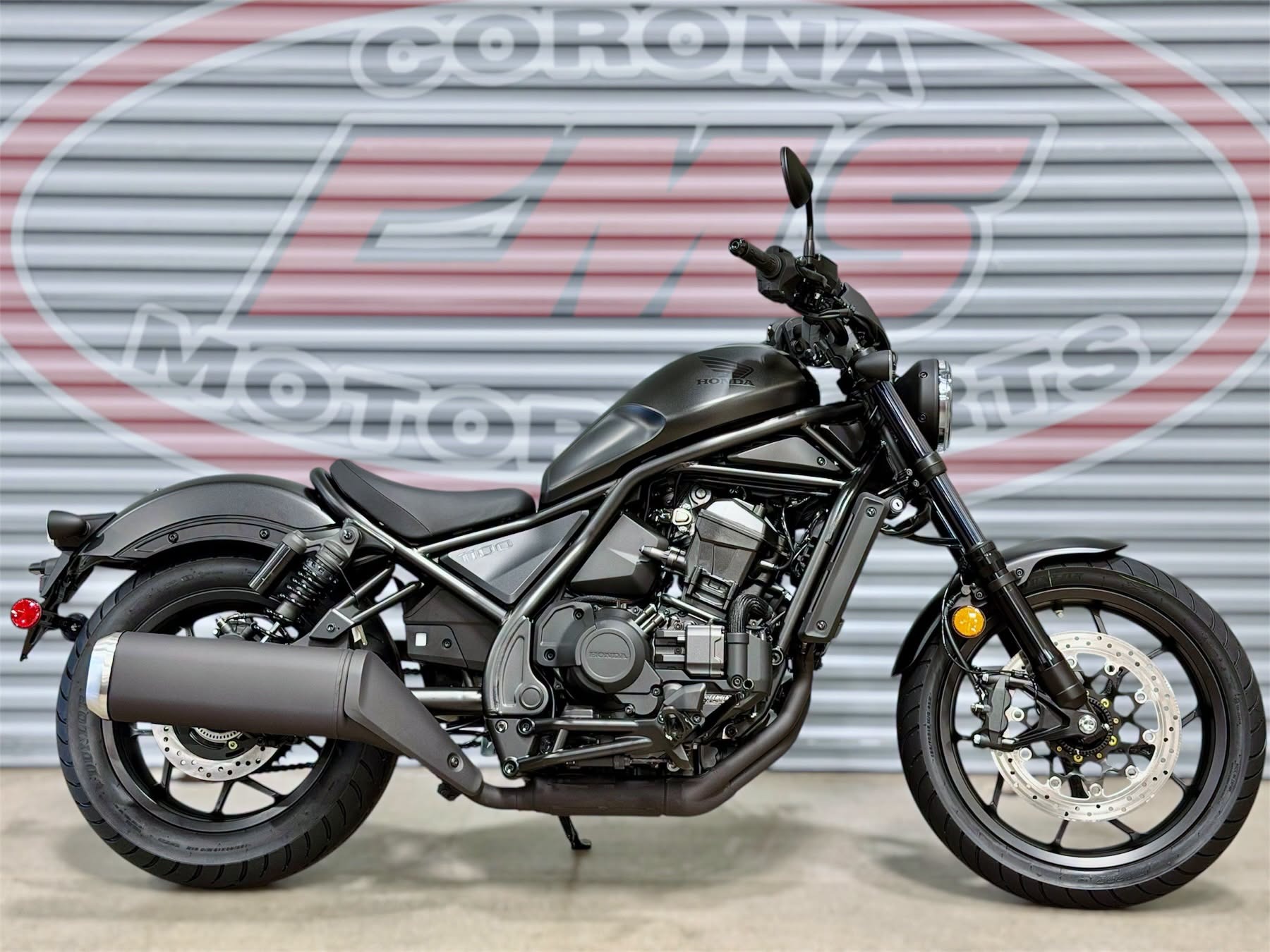 2026 Honda Rebel 1100 DCT in Matte Black Metallic — front three-quarter view