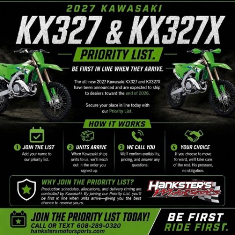 kxtjdwページ 2027 Kawasaki KX™327X For Sale in Janesville WI