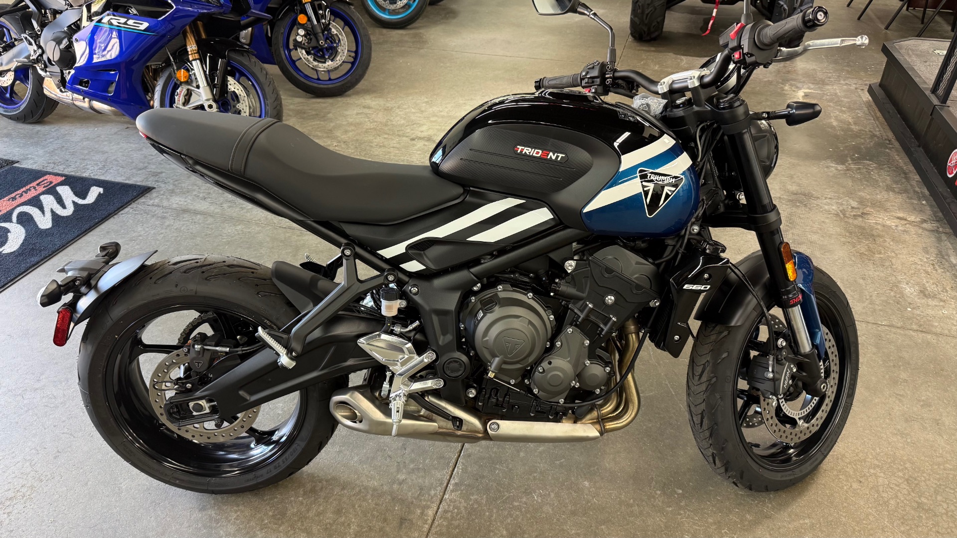 New 2025 Triumph Trident 660 Cobalt Blue / Sapphire Black