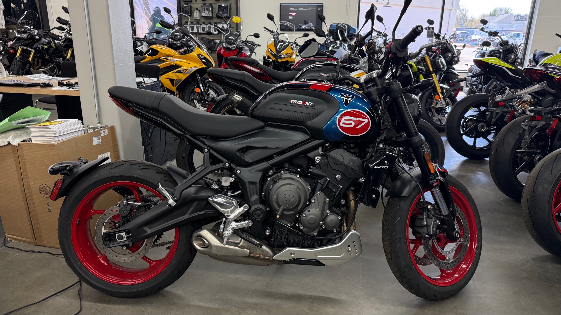 New 2026 Triumph Trident 660 Triple Tribute Edition Sapphire Black