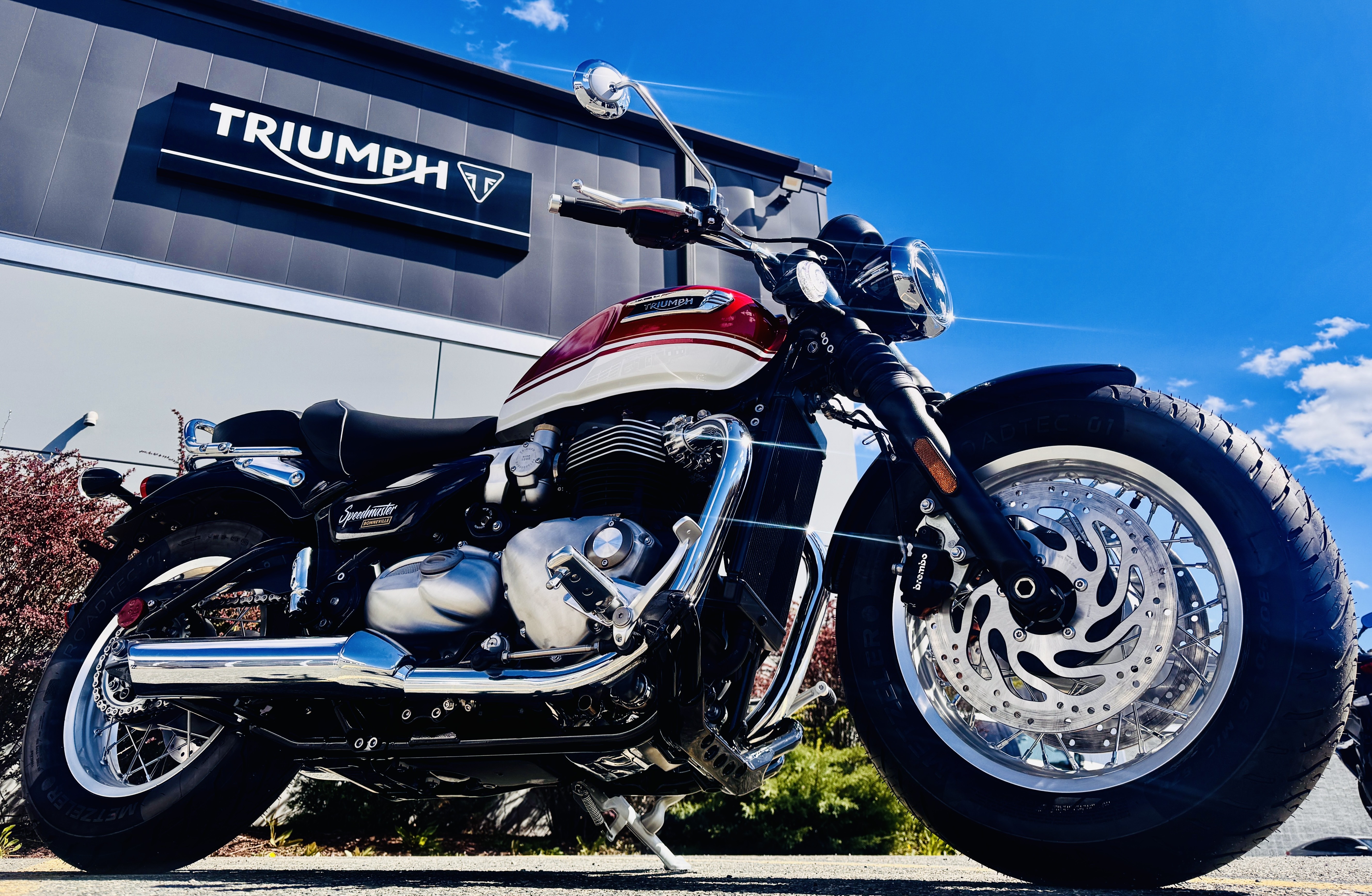 New 2026 Triumph Bonneville Speedmaster Carnival Red / Crystal