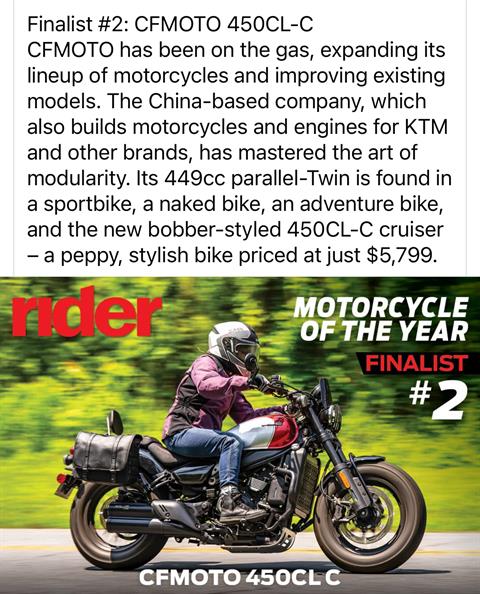 2025 CFMOTO 450CL-C in Foxboro, Massachusetts - Photo 2