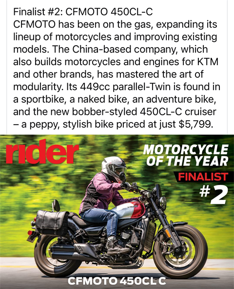 2025 CFMOTO 450CL-C in Foxboro, Massachusetts - Photo 2