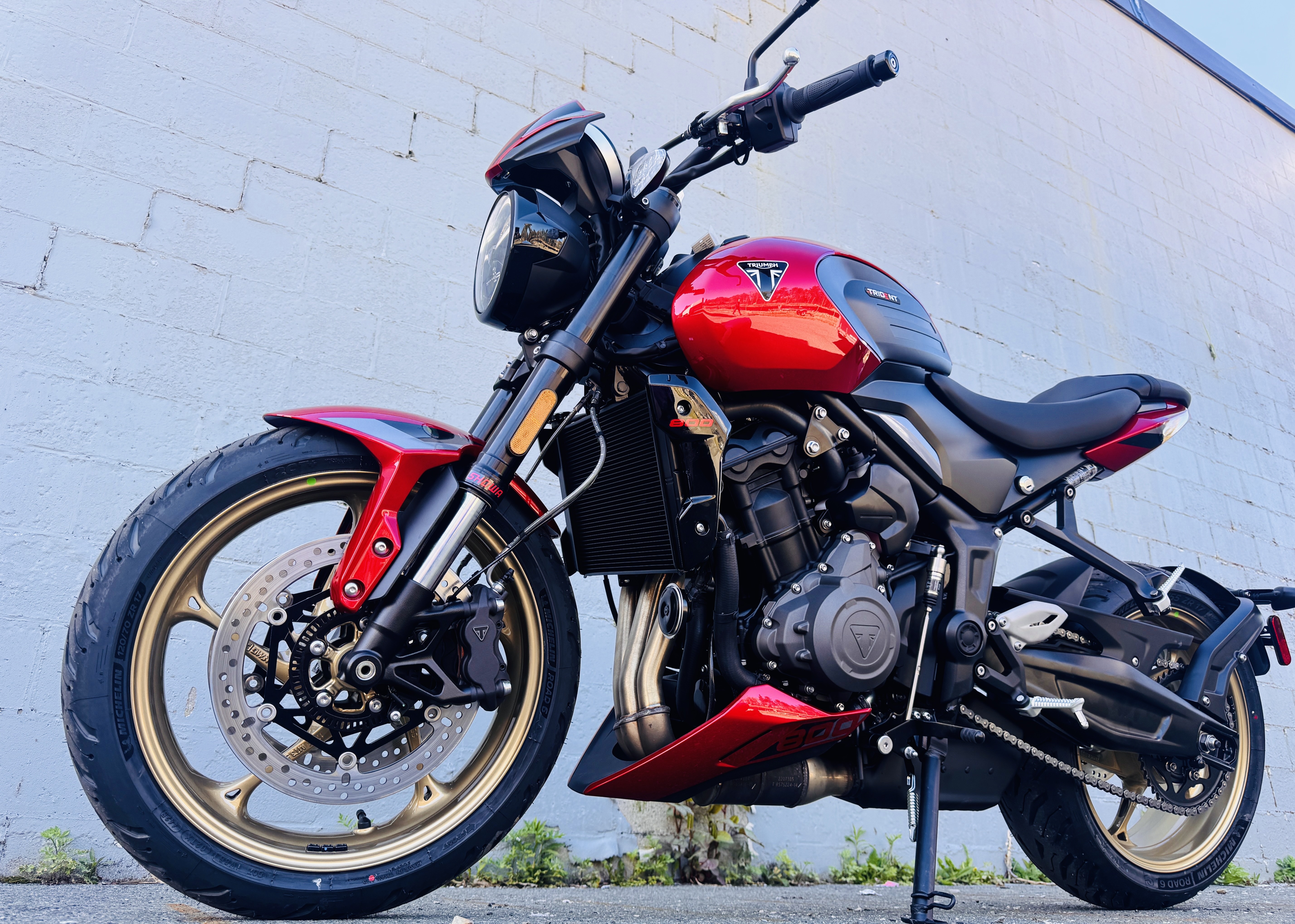 TRIDENT トラぽんグッズまとめ売り New 2026 Triumph Trident 800 Carnival Red Motorcycles For Sale in