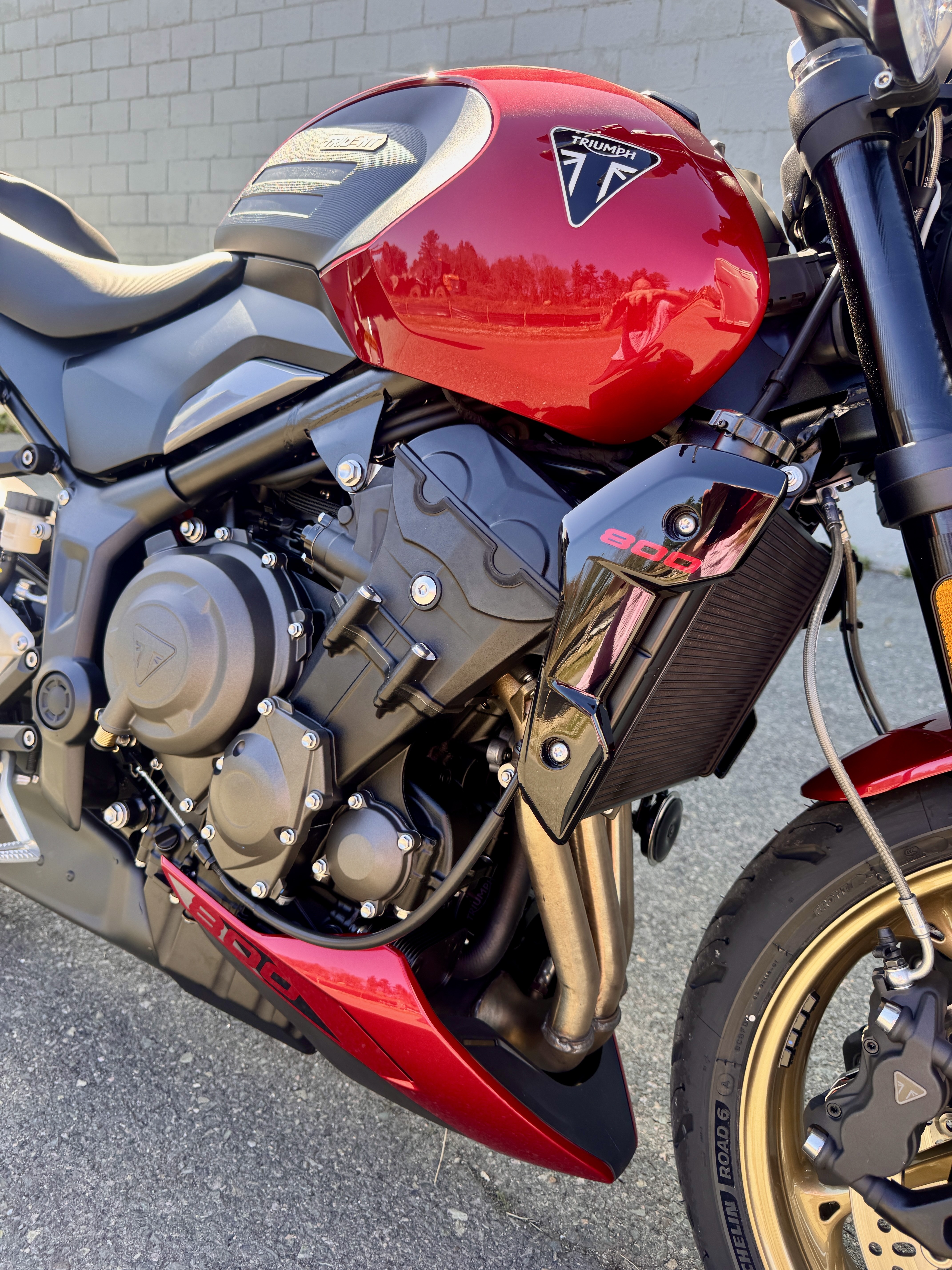 New 2026 Triumph Trident 800 Carnival Red Motorcycles For Sale in