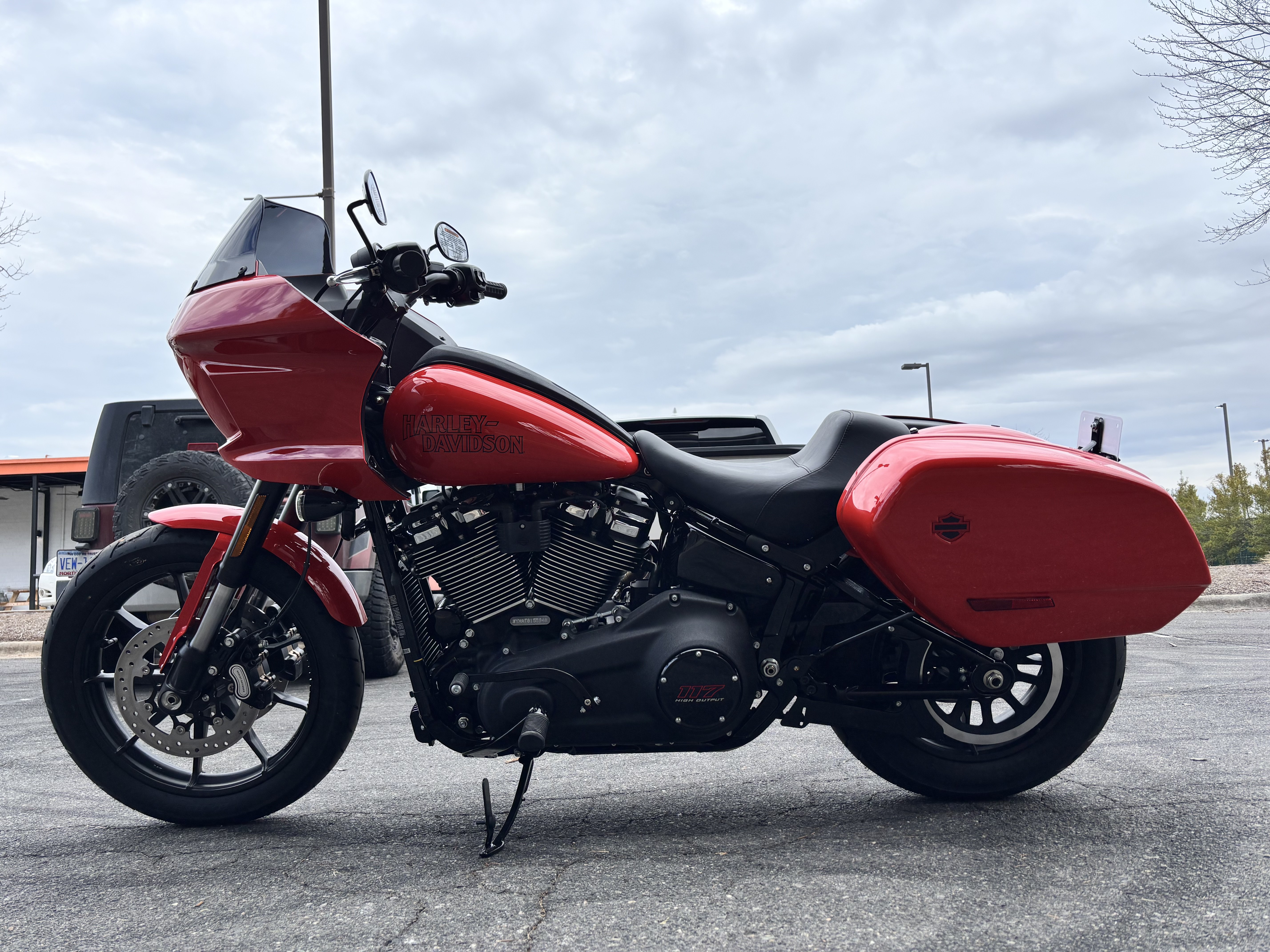HARLEY-DAVIDSON 切り替えブルゾン レザー×ナイロン ボルドー リンデン