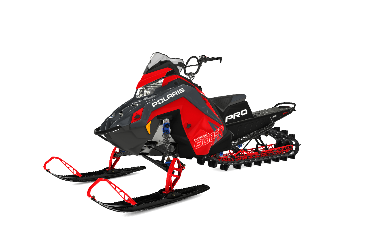 New 2024 Polaris Patriot Boost PRO RMK Slash 165 SC Indy Red