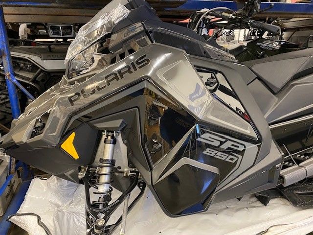 New 2025 Polaris 850 RMK SP 155 Shadow Gray / Gloss Black
