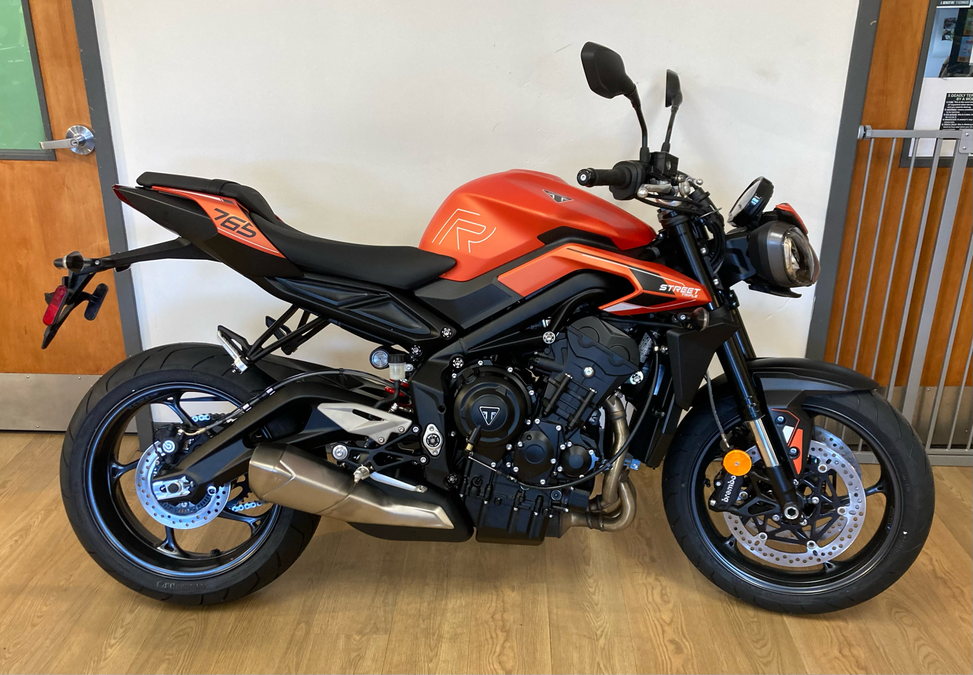 New 2025 Triumph Street Triple 765 R Matte Baja Orange